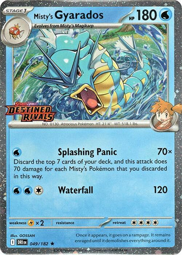 Misty's Gyarados (049/182) (Destined Rivals Stamp) [Scarlet & Violet: Destined Rivals] (ONLINE ORDER ONLY)