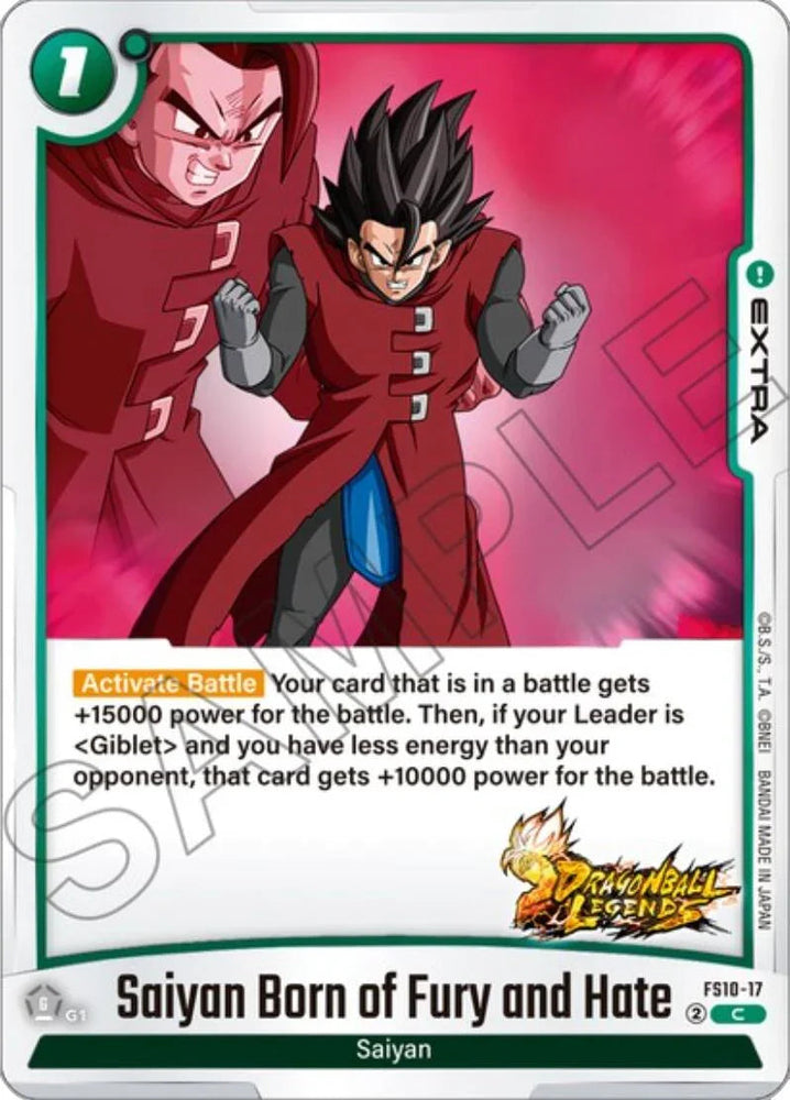 Saiyan Born of Fury and Hate [Starter Deck: Giblet] (ONLINE ORDER ONLY)