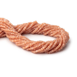 3mm Angel Skin Peach Moonstone Faceted Rondelles 12.5 inch 140 Beads