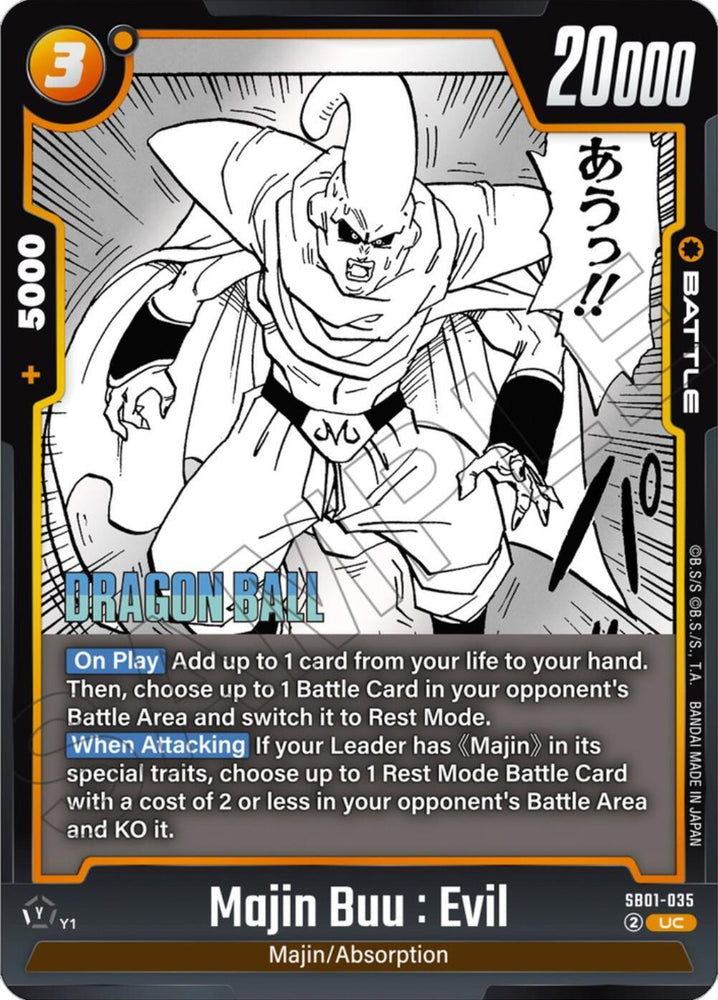 Majin Buu : Evil [Manga Booster 01] (ONLINE ORDER ONLY)