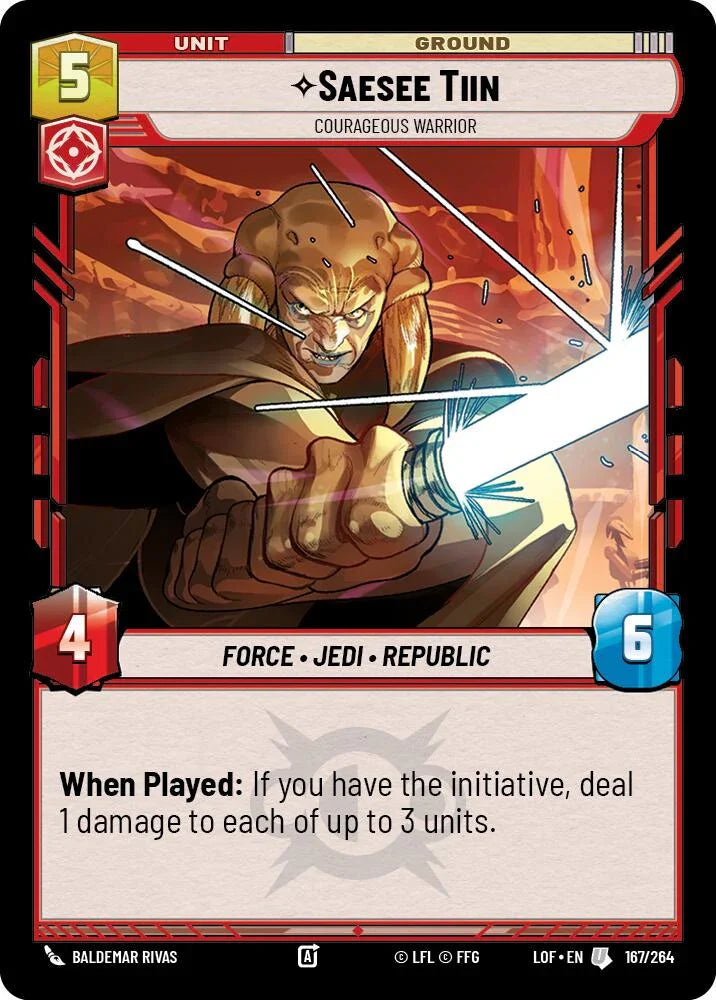 Saesee Tiin - Courageous Warrior (167/264) (167/264) [Legends of the Force] (ONLINE ORDER ONLY)