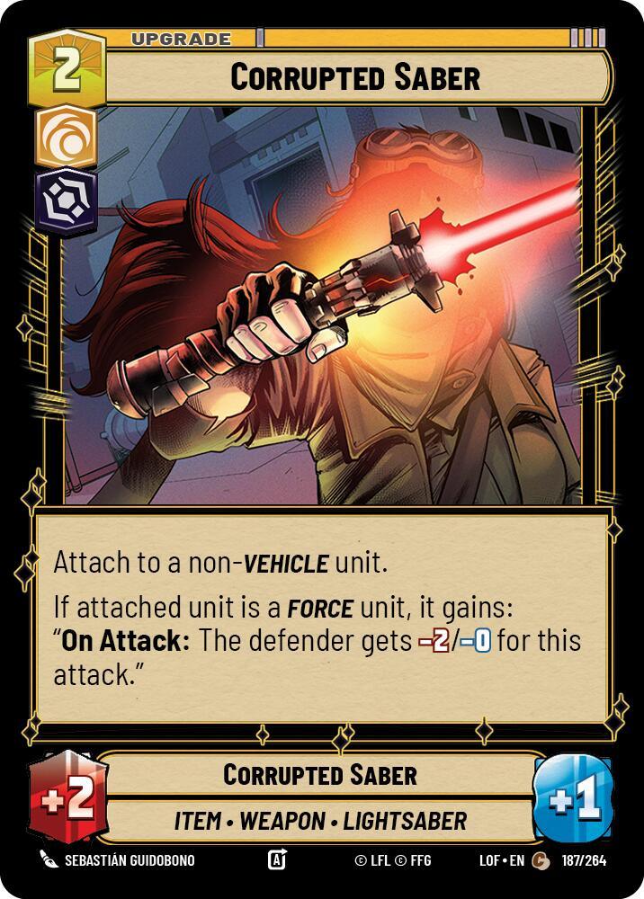 Corrupted Saber (187/264) (187/264) [Legends of the Force] (ONLINE ORDER ONLY)