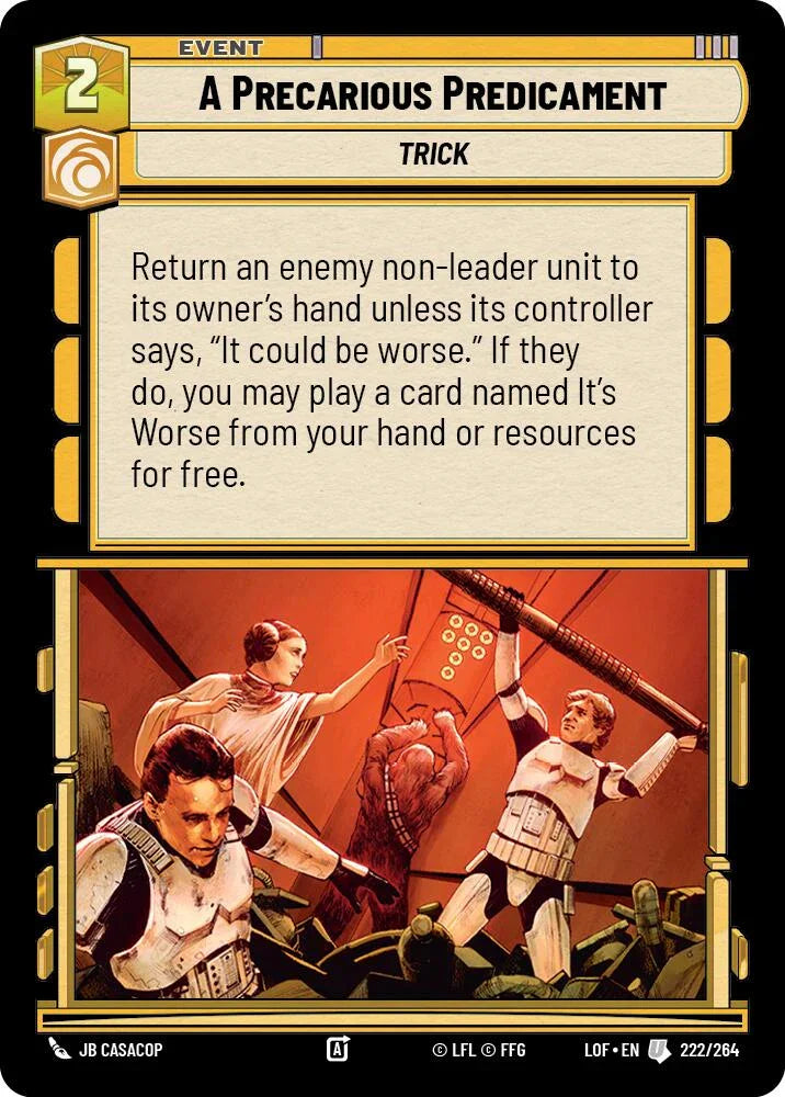 A Precarious Predicament (222/264) (222/264) [Legends of the Force] (ONLINE ORDER ONLY)
