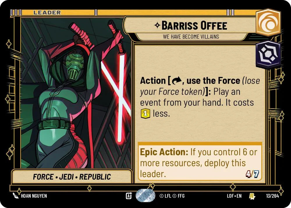 Barriss Offee - We Have Become Villains (013/264) (013/264) [Legends of the Force] (ONLINE ORDER ONLY)