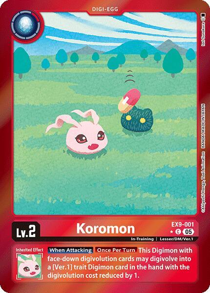 Koromon [EX9-001] (Limited Foil) [Versus Monsters] (ONLINE ORDER ONLY)