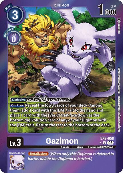 Gazimon [EX9-058] (Limited Foil) [Versus Monsters] (ONLINE ORDER ONLY)