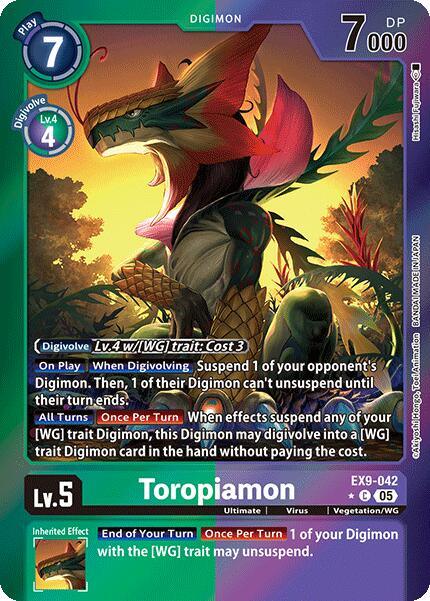Toropiamon [EX9-042] (Limited Foil) [Versus Monsters] (ONLINE ORDER ONLY)