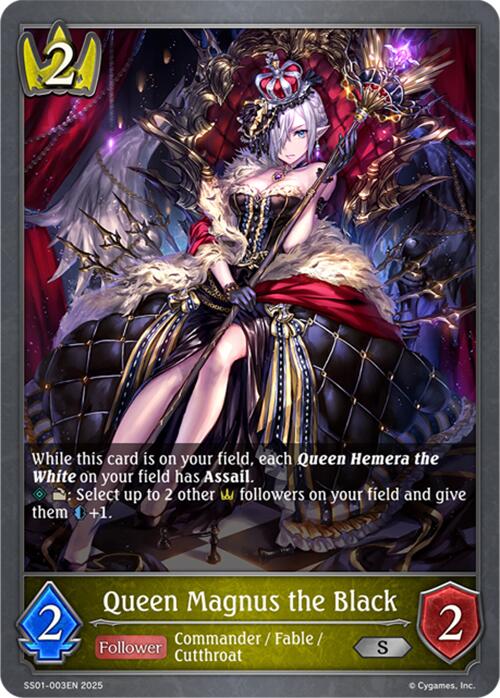 Queen Magnus the Black (SS01-003EN) [Worlds Beyond (Swordcraft)]