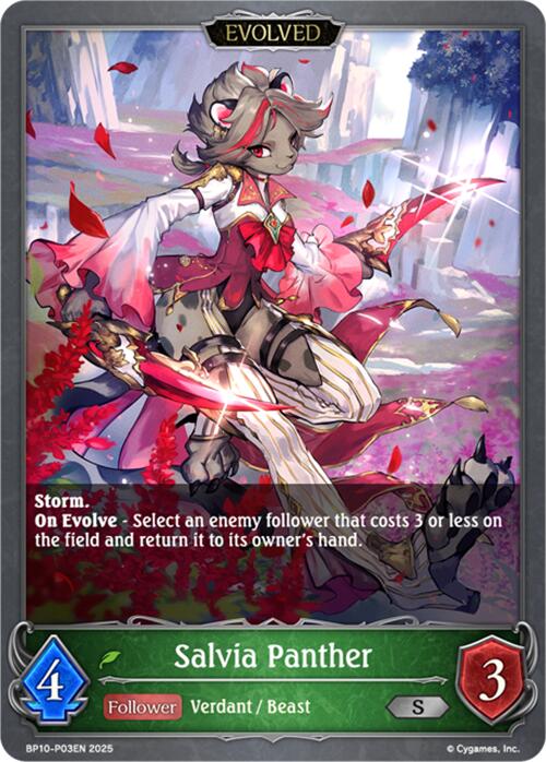 Salvia Panther (Evolved) - P03 (Foil) (BP10-P03EN) [Gods of the Arcana]
