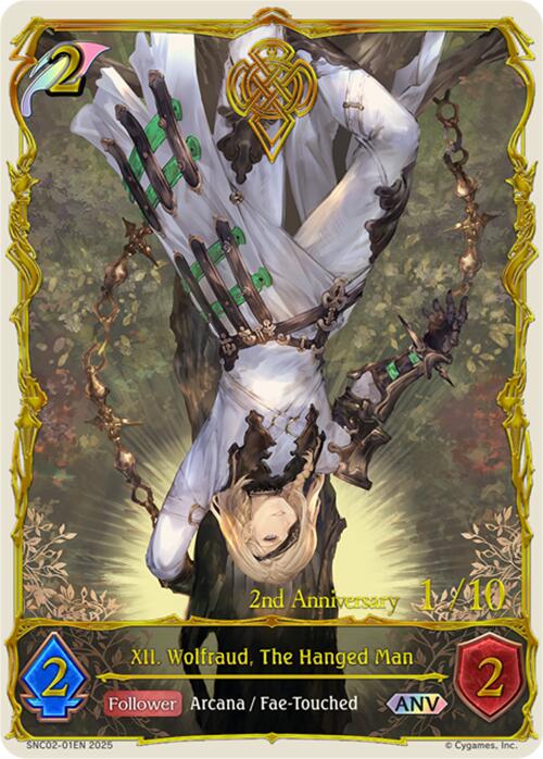 XII. Wolfraud, The Hanged Man (ANV) (SNC02-01EN) [Gods of the Arcana]