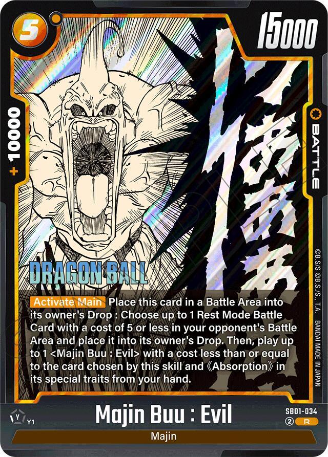 Majin Buu : Evil (SB01-034) [Manga Booster 01] (ONLINE ORDER ONLY)