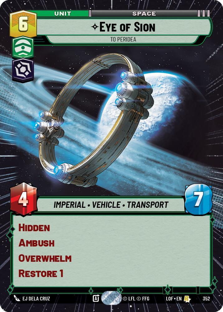 Eye of Sion (352) - To Peridea (Hyperspace) (352) [Legends of the Force] (ONLINE ORDER ONLY)