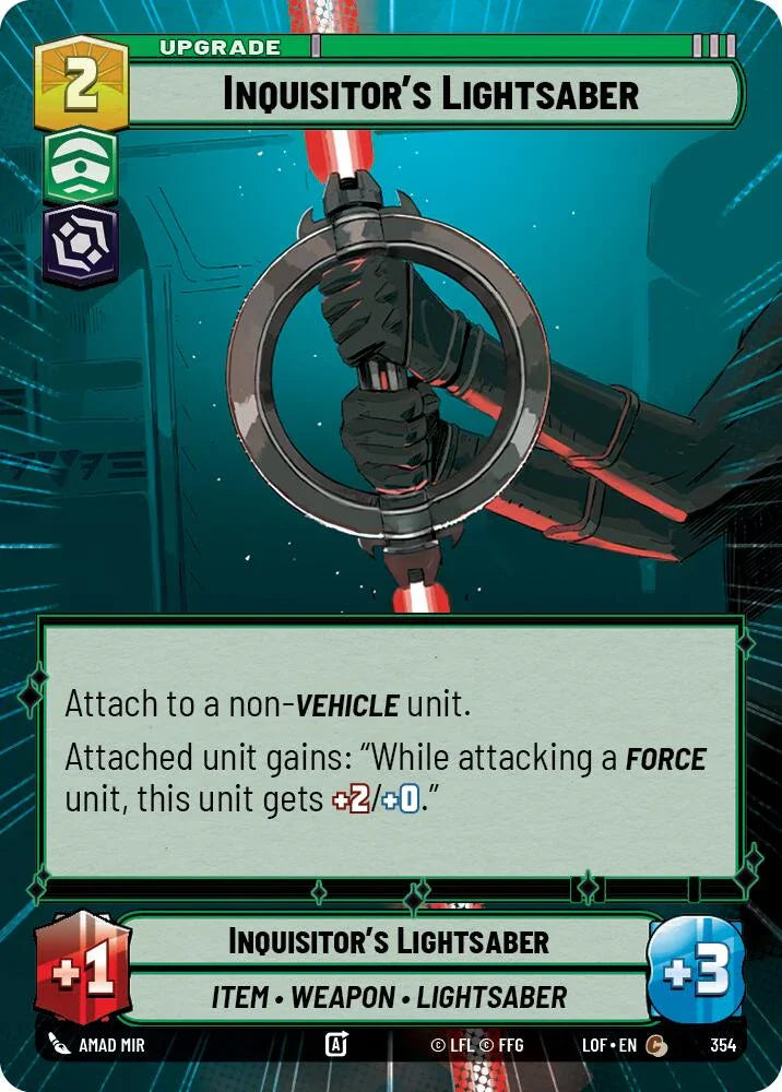 Inquisitor's Lightsaber (354) (Hyperspace) (354) [Legends of the Force] (ONLINE ORDER ONLY)