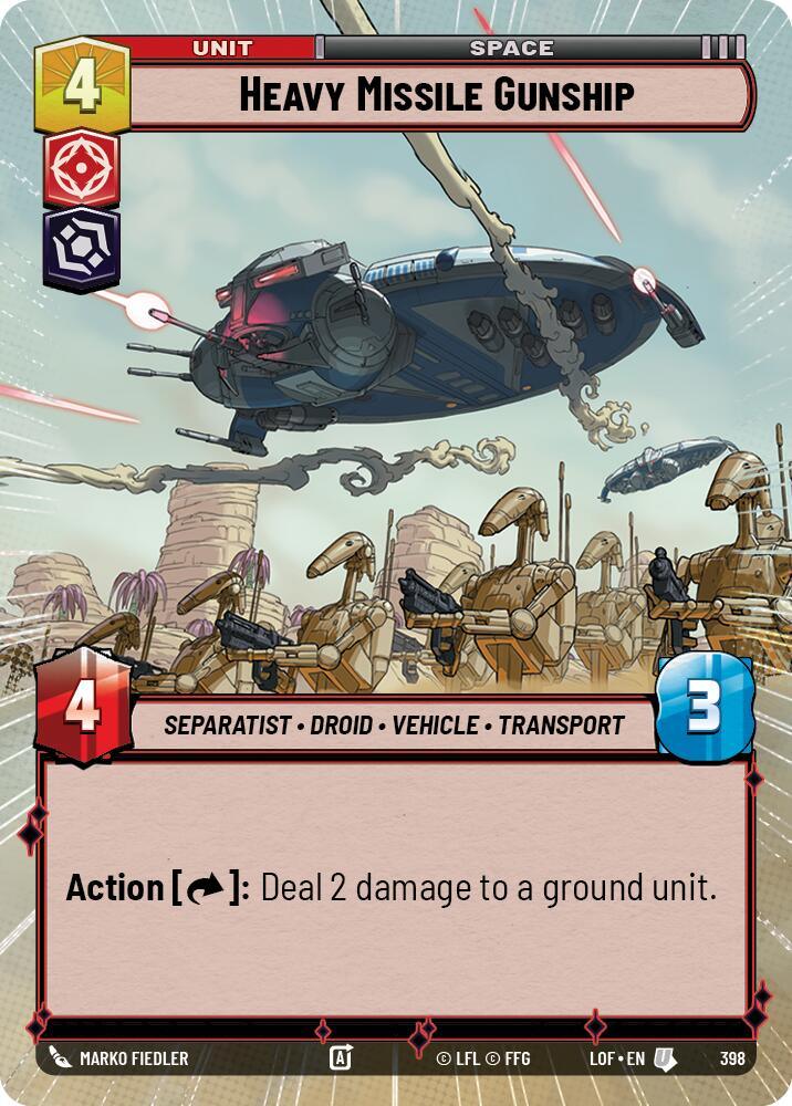 Heavy Missile Gunship (398) (Hyperspace) (398) [Legends of the Force] (ONLINE ORDER ONLY)
