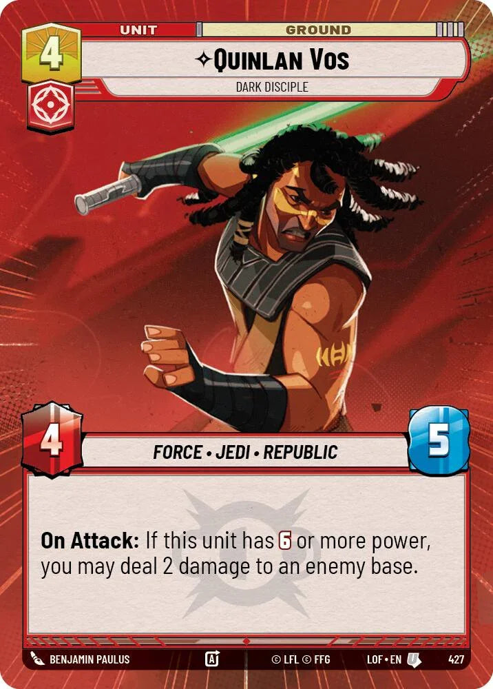 Quinlan Vos (427) - Dark Disciple (Hyperspace) (427) [Legends of the Force] (ONLINE ORDER ONLY)
