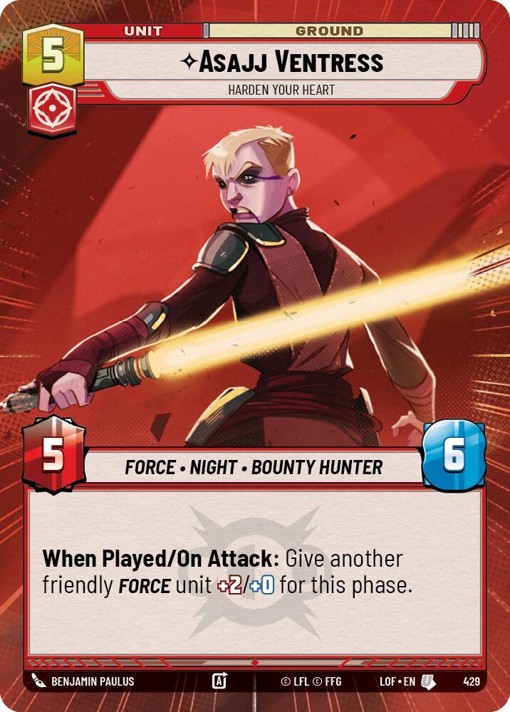 Asajj Ventress (429) - Harden Your Heart (Hyperspace) (429) [Legends of the Force] (ONLINE ORDER ONLY)