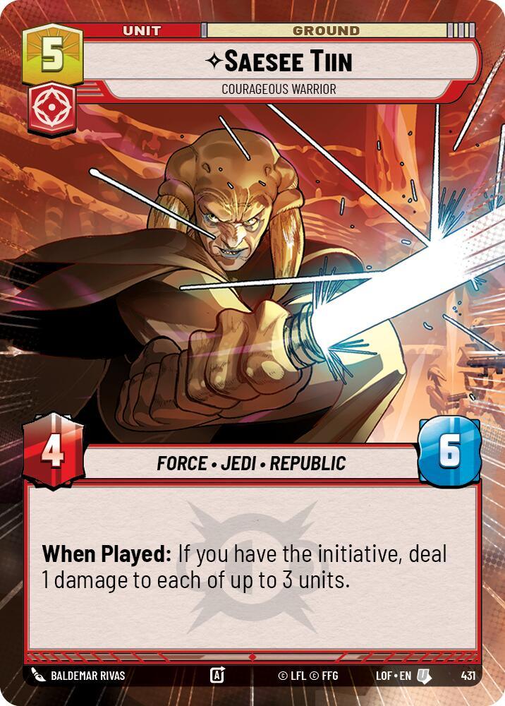 Saesee Tiin (431) - Courageous Warrior (Hyperspace) (431) [Legends of the Force] (ONLINE ORDER ONLY)
