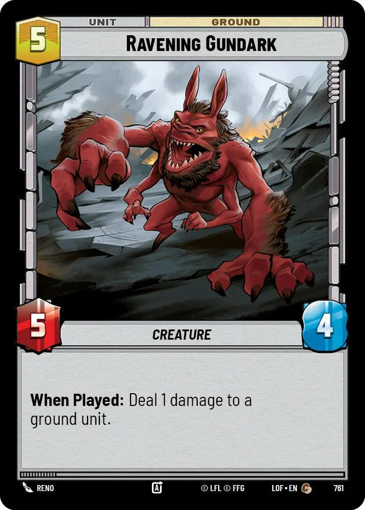 Ravening Gundark (761) (Foil) (761) [Legends of the Force] (ONLINE ORDER ONLY)