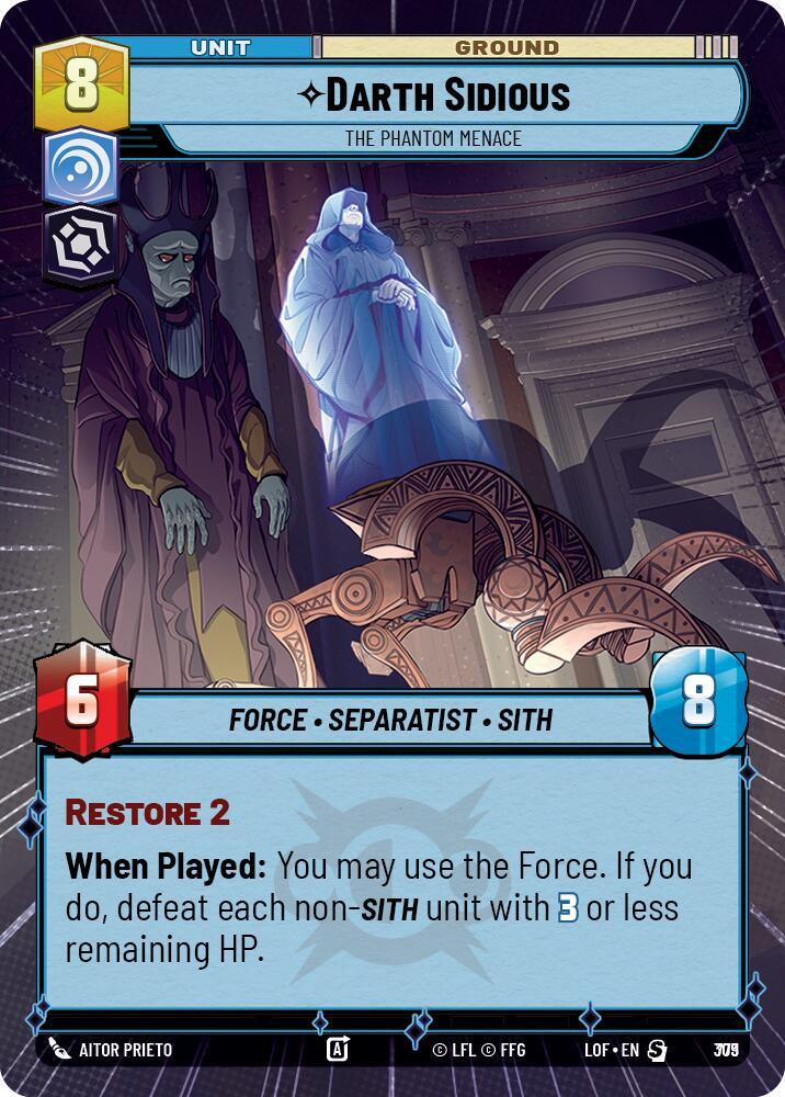 Darth Sidious (779) - The Phantom Menace (Hyperspace Foil) (779) [Legends of the Force] (ONLINE ORDER ONLY)