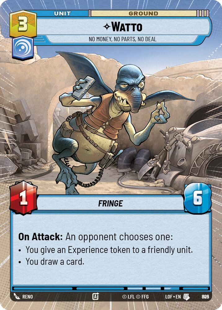 Watto (805) - No Money, No Parts, No Deal (Hyperspace Foil) (805) [Legends of the Force] (ONLINE ORDER ONLY)