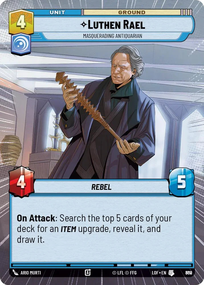 Luthen Rael (808) - Masquerading Antiquarian (Hyperspace Foil) (808) [Legends of the Force] (ONLINE ORDER ONLY)