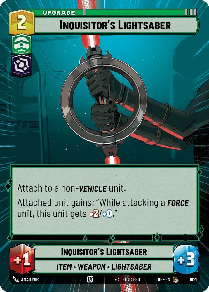 Inquisitor's Lightsaber (830) (Hyperspace Foil) (830) [Legends of the Force] (ONLINE ORDER ONLY)