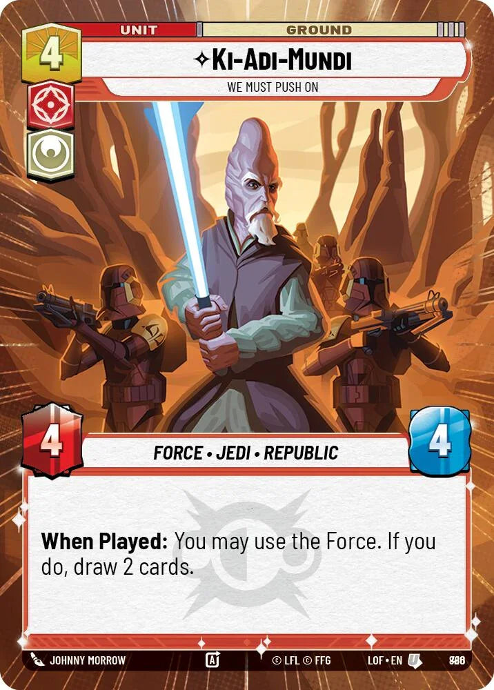 Ki-Adi-Mundi (886) - We Must Push On (Hyperspace Foil) (886) [Legends of the Force] (ONLINE ORDER ONLY)