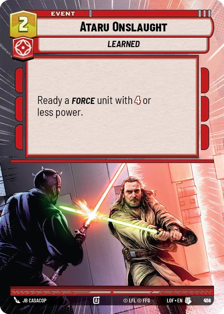 Ataru Onslaught (914) (Hyperspace Foil) (914) [Legends of the Force] (ONLINE ORDER ONLY)