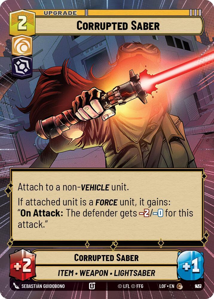 Corrupted Saber (927) (Hyperspace Foil) (927) [Legends of the Force] (ONLINE ORDER ONLY)