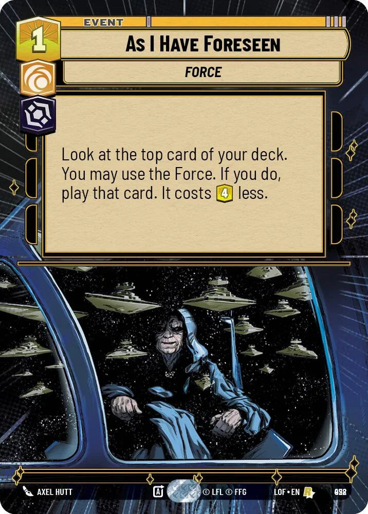As I Have Foreseen (928) (Hyperspace Foil) (928) [Legends of the Force] (ONLINE ORDER ONLY)