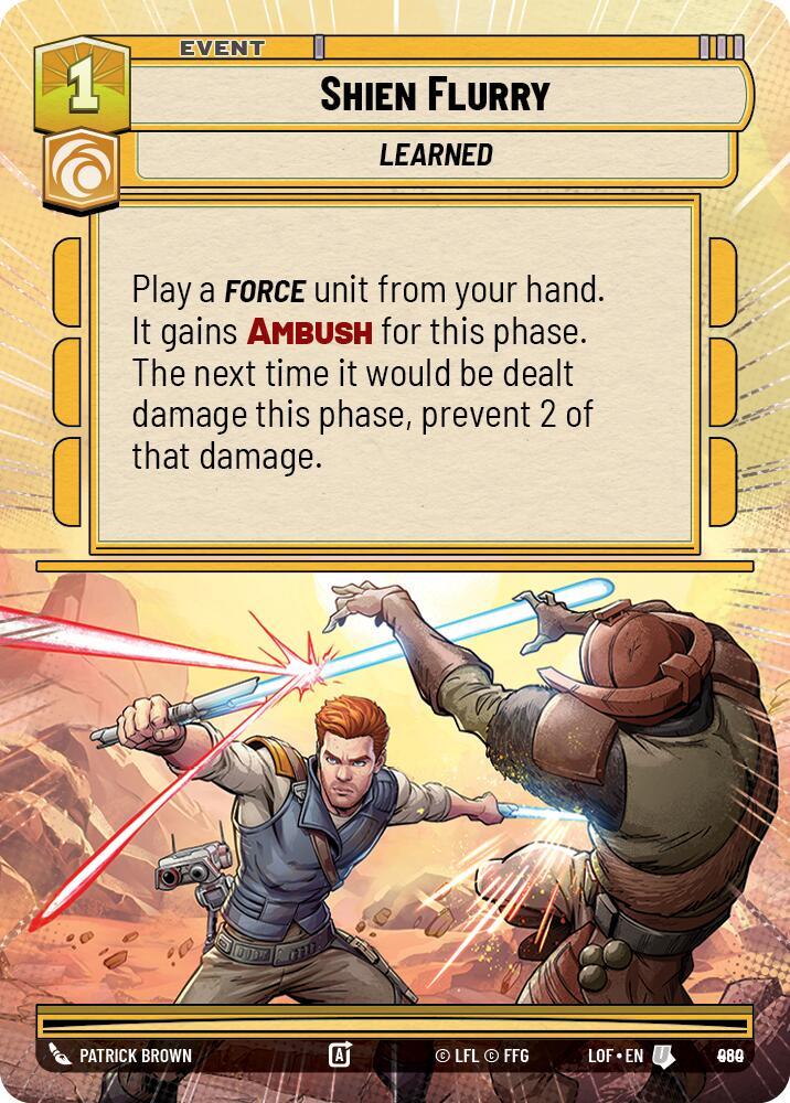 Shien Flurry (960) (Hyperspace Foil) (960) [Legends of the Force] (ONLINE ORDER ONLY)