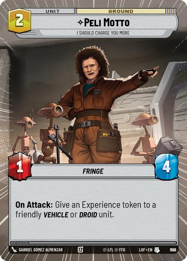Peli Motto (998) - I Should Charge You More (Hyperspace Foil) (998) [Legends of the Force] (ONLINE ORDER ONLY)