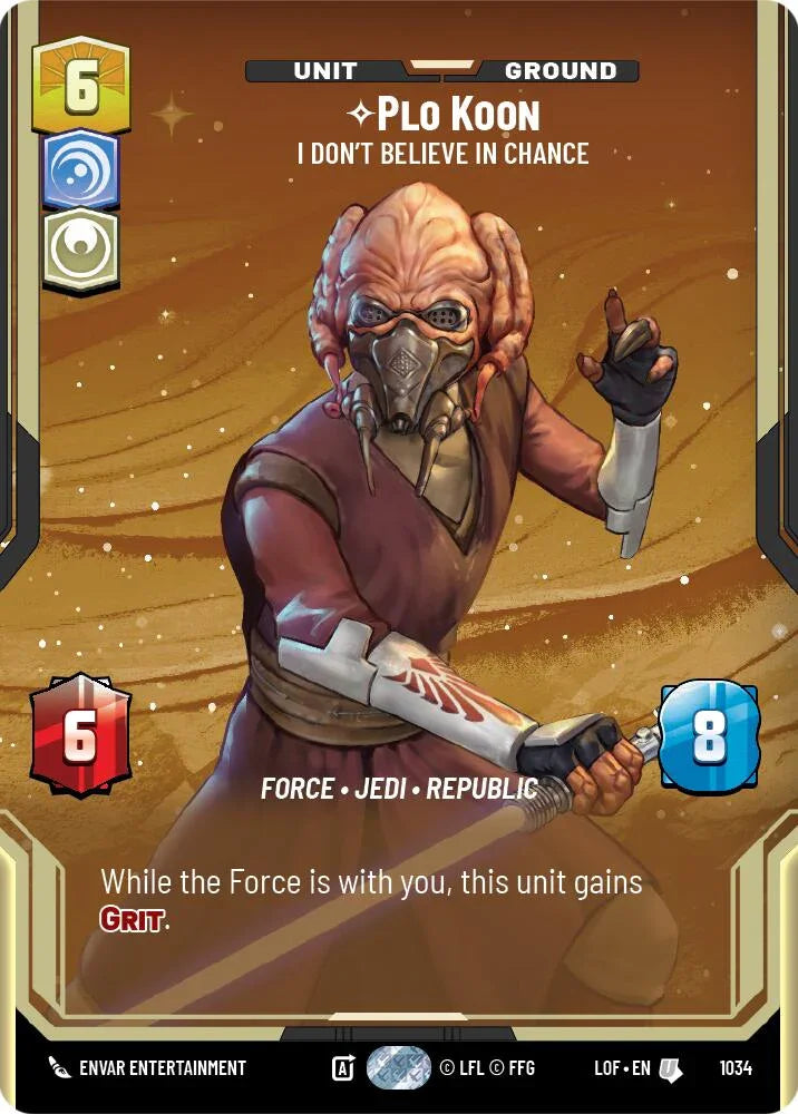 Plo Koon (1034) - I Don't Believe in Chance (Prestige) (1034) [Legends of the Force] (ONLINE ORDER ONLY)