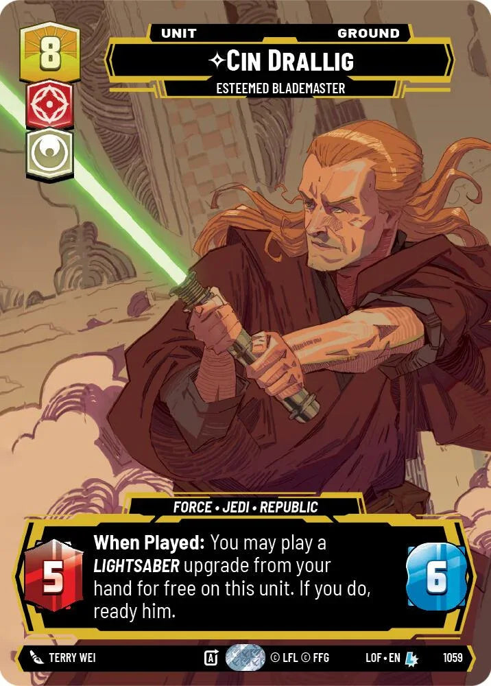 Cin Drallig (1059) - Esteemed Blademaster (Prestige) (1059) [Legends of the Force] (ONLINE ORDER ONLY)
