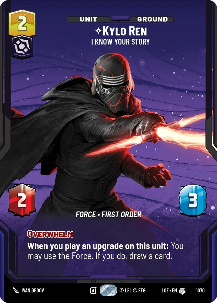 Kylo Ren (1076) - I Know Your Story (Prestige Foil) (1076) [Legends of the Force] (ONLINE ORDER ONLY)