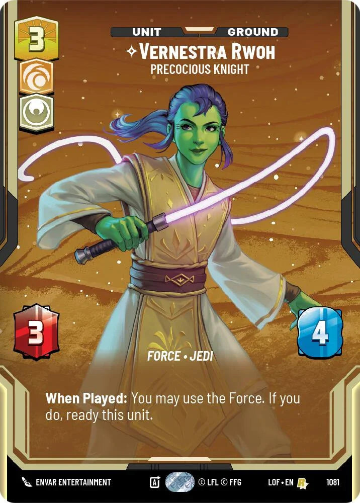 Vernestra Rwoh (1081) - Precocious Knight (Prestige Foil) (1081) [Legends of the Force] (ONLINE ORDER ONLY)
