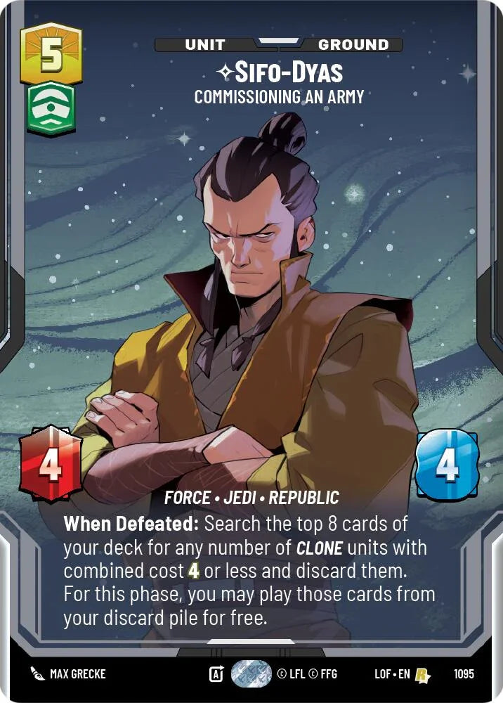 Sifo-Dyas (1095) - Commissioning An Army (Prestige Foil) (1095) [Legends of the Force] (ONLINE ORDER ONLY)