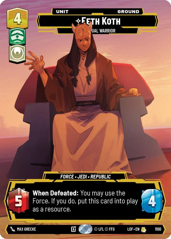 Eeth Koth (1100) - Spiritual Warrior (Prestige Foil) (1100) [Legends of the Force] (ONLINE ORDER ONLY)