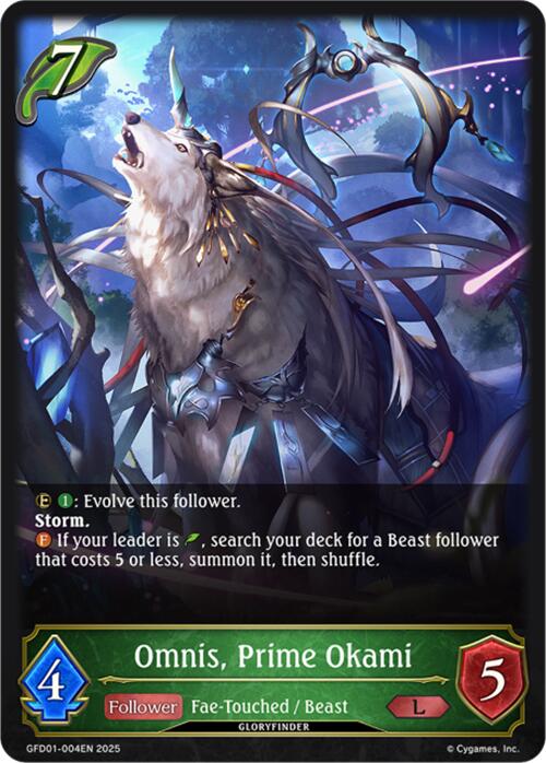 Omnis, Prime Okami (GFD01-004EN) [Luxheart Legends]