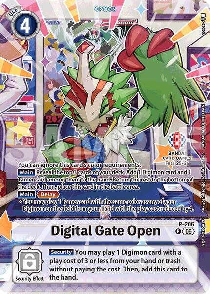 Digital Gate Open [P-206] (BANDAI Card Games Fest 25-26) [Digimon Demo Deck Exclusive Cards] (ONLINE ORDER ONLY)