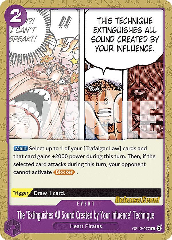 The "Extinguishes All Sound Created by Your Influence" Technique [Legacy of the Master Release Event Cards] (ONLINE ORDER ONLY)