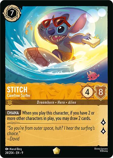 Stitch - Carefree Surfer (24/204) [Fabled] (ONLINE ORDER ONLY)