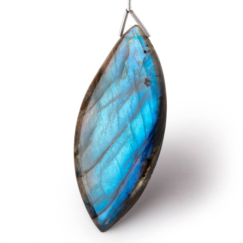 64x28x7mm Labradorite Plain Marquise Pendant 1 AAA Focal (ONLINE ORDER ONLY)