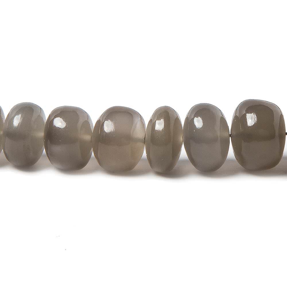 6.5-10mm Platinum Moonstone Plain Rondelle Beads 16 inch 75pcs (ONLINE ORDER ONLY)