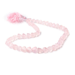 6.5-10mm Rose Quartz Straight Drilled Faceted Trillion Beads 16 inch 51 pieces (ONLINE ORDER ONLY)