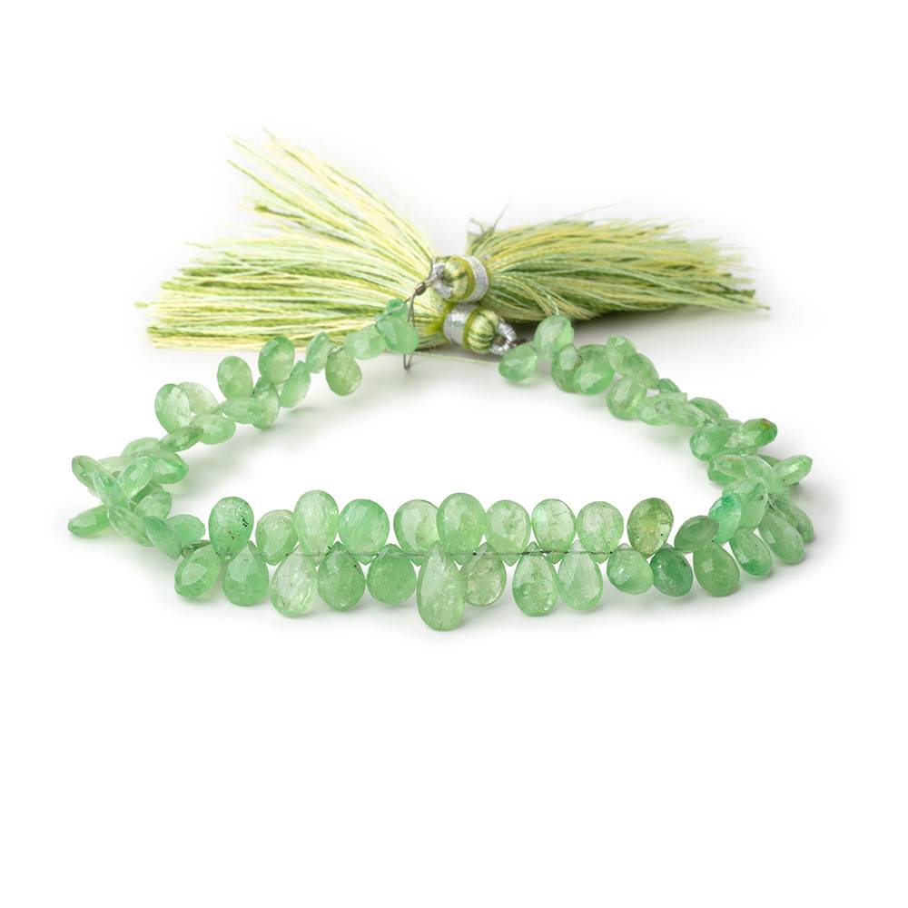 6.5-10mm Tsavorite Garnet Faceted Pear Beads 8 inch 76 pieces AA (ONLINE ORDER ONLY)