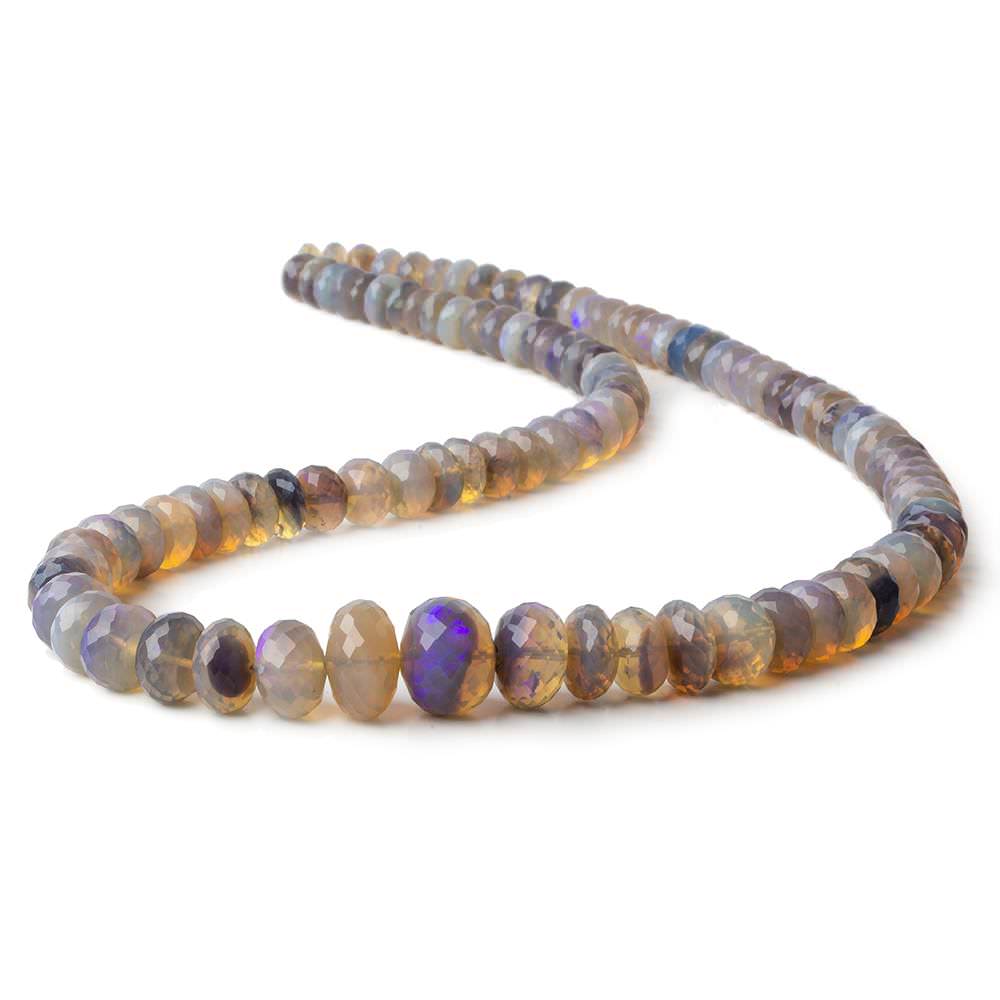 6.5-11.5mm Australian Light Purple Opal faceted rondelles 18 inch 94 beads AAA (ONLINE ORDER ONLY)