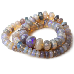 6.5-11.5mm Australian Light Purple Opal faceted rondelles 18 inch 94 beads AAA (ONLINE ORDER ONLY)