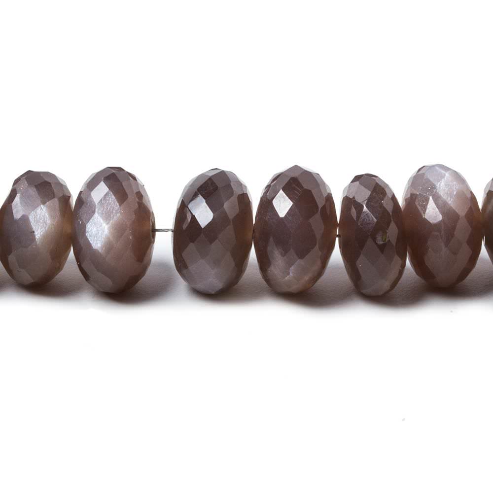 6.5-11mm Chocolate Moonstone faceted rondelle beads 16 inch 67 pieces (ONLINE ORDER ONLY)
