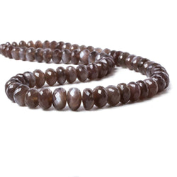 6.5-11mm Chocolate Moonstone faceted rondelle beads 16 inch 67 pieces (ONLINE ORDER ONLY)